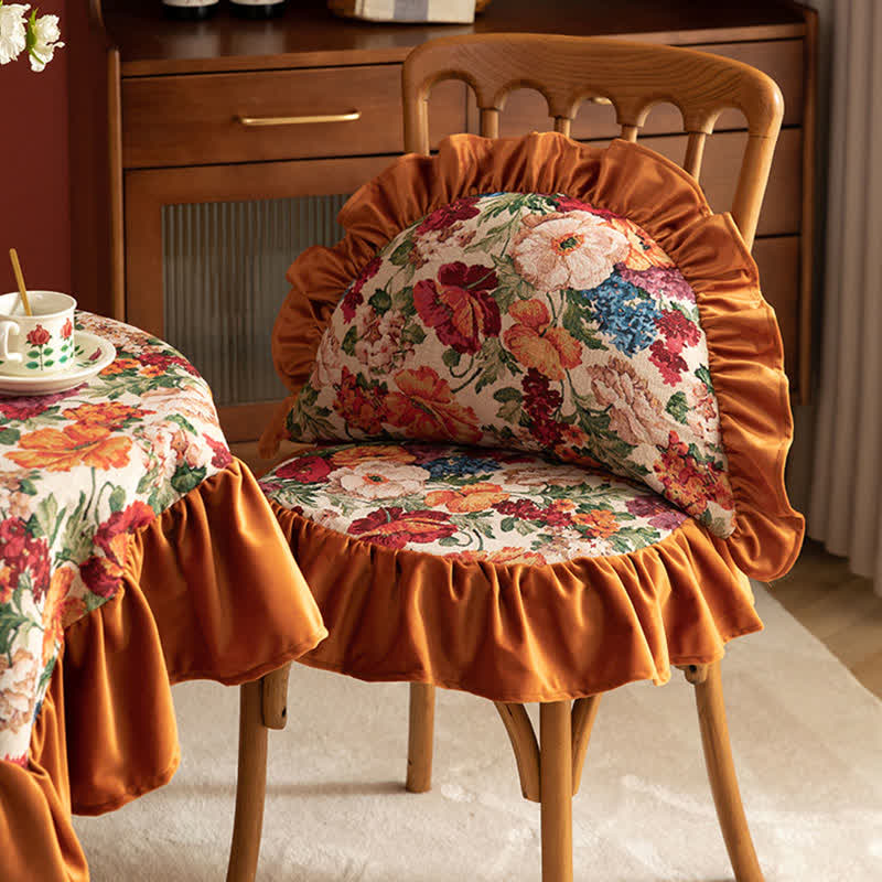 Ownkoti Country Style Floral Ruffled Throw Pillow - image 9