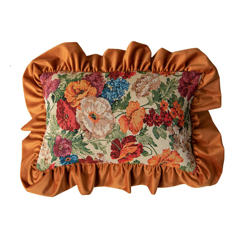 Ownkoti Country Style Floral Ruffled Throw Pillow - image 11