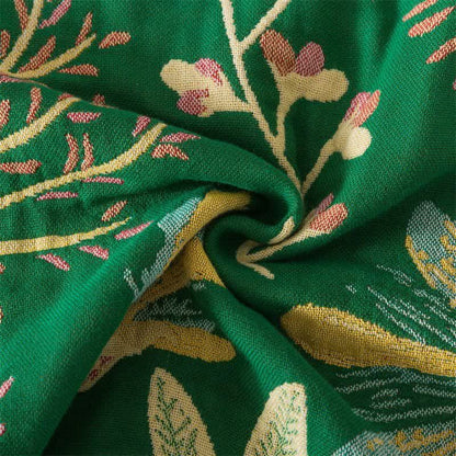 Ownkoti Botanical Green Leaf Cotton Tassel Blanket - image 5
