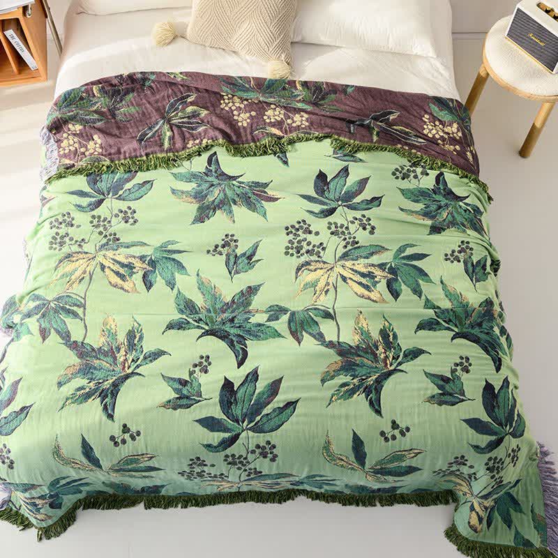 Ownkoti Botanical Leaf & Berry Cotton Gauze Blanket - image 2