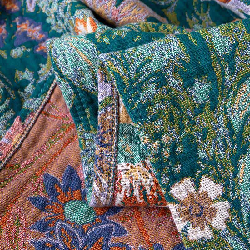 Ownkoti Flourishing Floral & Leaf Cotton Gauze Blanket - image 3