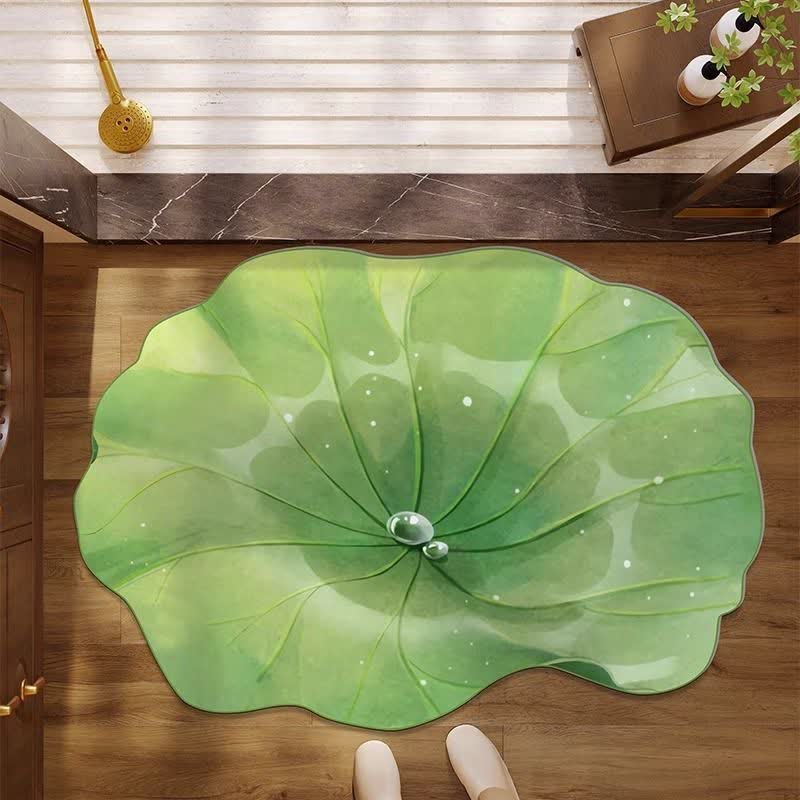 Ownkoti Dewy Lotus Leaf Bath Mat - Green - 31"x 47" - image 0