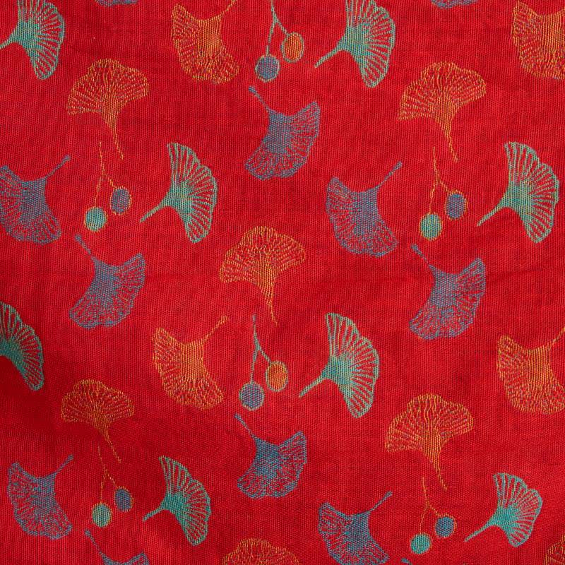 Ownkoti Two-Tone Ginkgo Cotton Gauze Kimono Robe - image 11