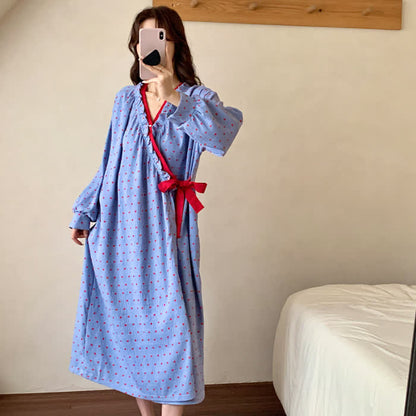 Ownkoti Pomegranate Print Kimono Style Nightgown - image 2