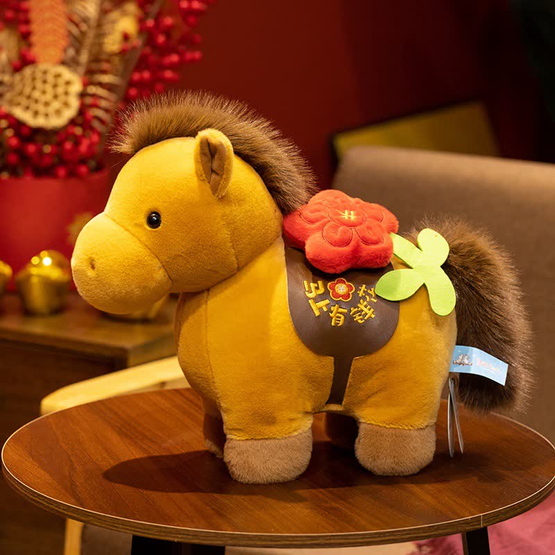 Ownkoti Chinese Zodiac Horse Plush Toy - Dark Yellow - 8"H - image 2