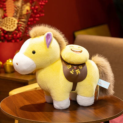 Ownkoti Chinese Zodiac Horse Plush Toy - Yellow - 12"H - image 1