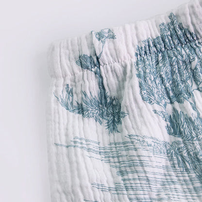Ownkoti Ruffled Neck Landscape Loungewear Set - image 3