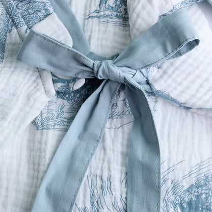 Ownkoti Ruffled Neck Landscape Loungewear Set - image 2