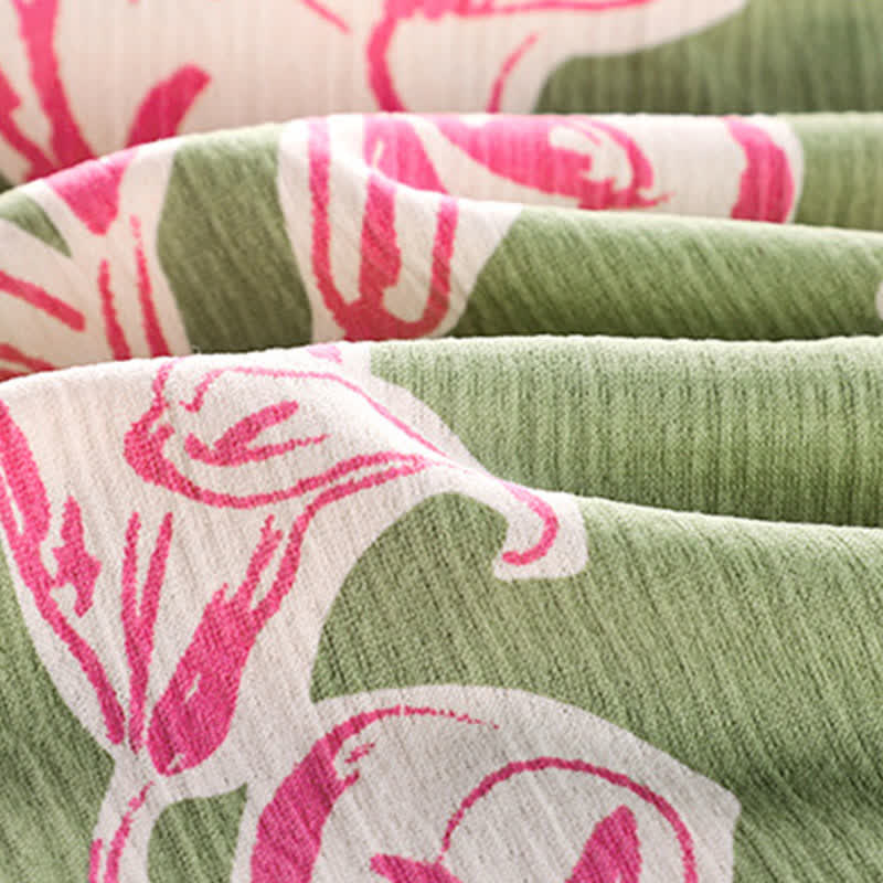 Ownkoti Artistic Floral Kimono Style Ruffled Nightgown - image 3