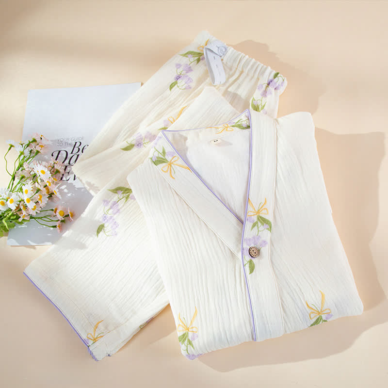 Ownkoti Lily of the Valley Cotton Loungewear Set - image 1