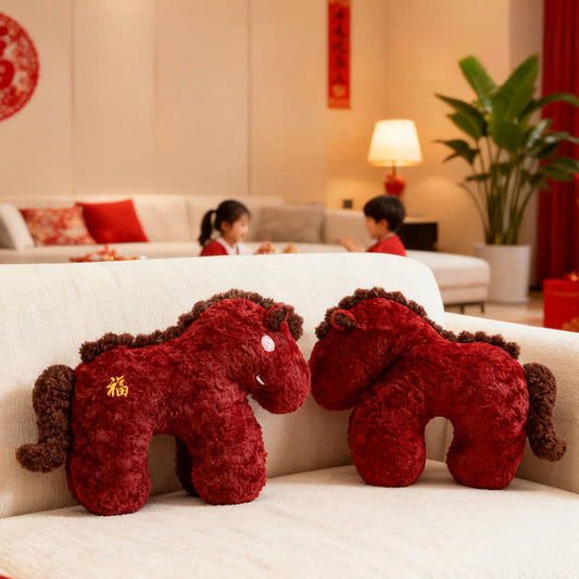 Ownkoti 2026 Year of the Horse Mascot Plush Cushion - image 0