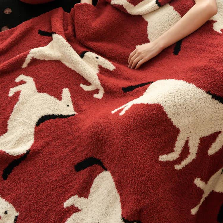 Ownkoti Artistic Equestrian Silhouette Throw Blanket - image 6