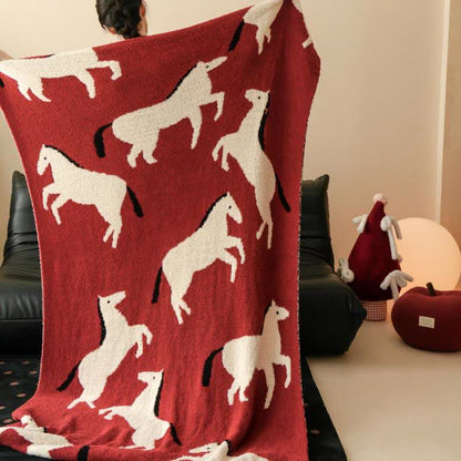 Ownkoti Artistic Equestrian Silhouette Throw Blanket - image 2