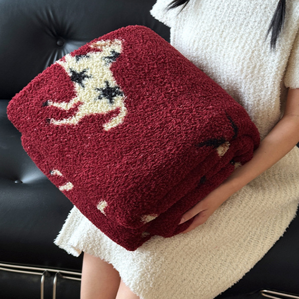 Ownkoti Festive Year of the Horse Knitted Throw Blanket - image 10