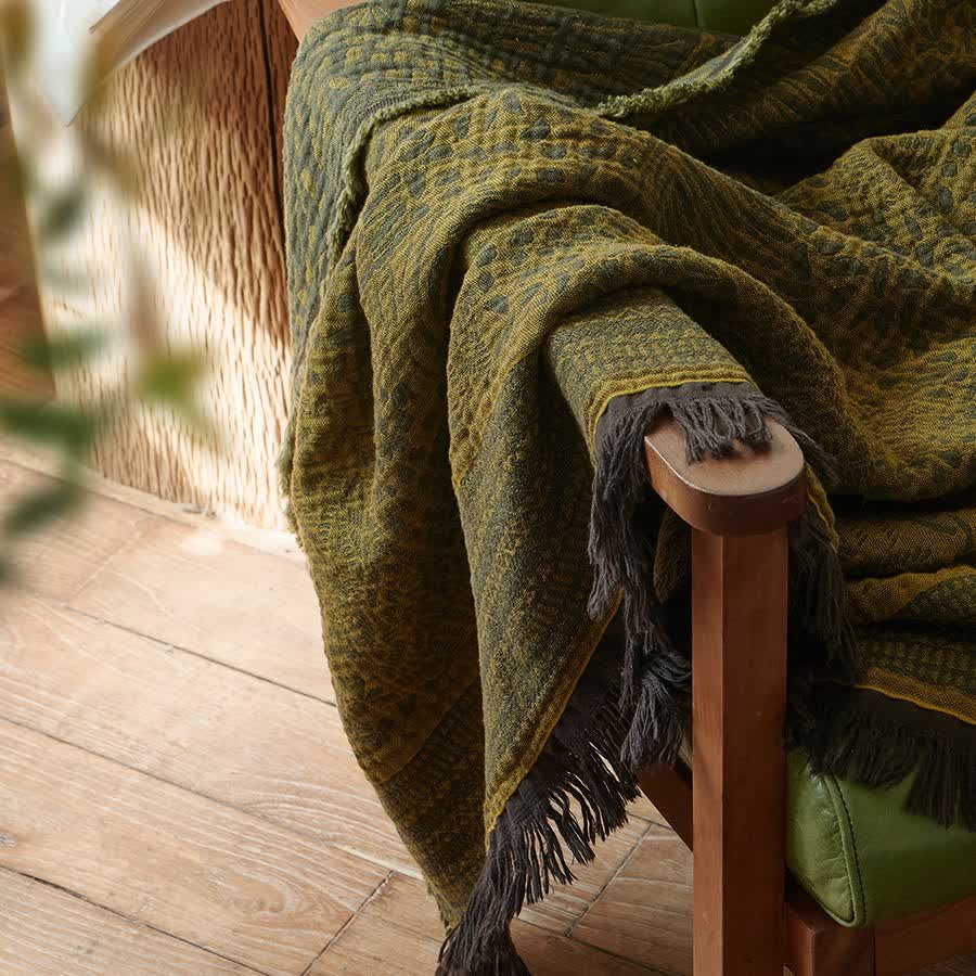 Ownkoti Retro Style Cotton Tassel Blanket - image 4