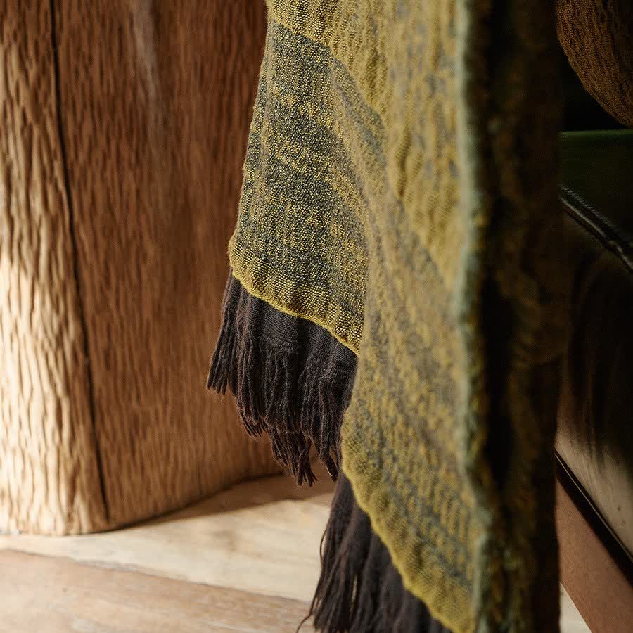 Ownkoti Retro Style Cotton Tassel Blanket - image 6