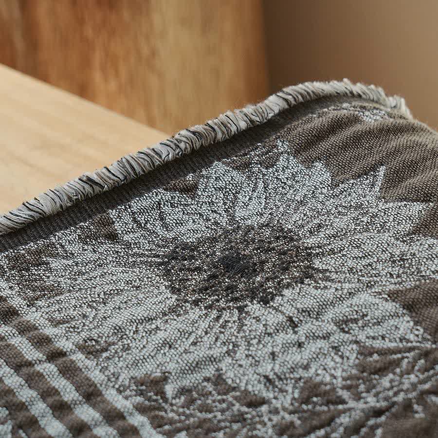 Ownkoti Vintage Sunflower Pure Cotton Tassel Blanket - image 4