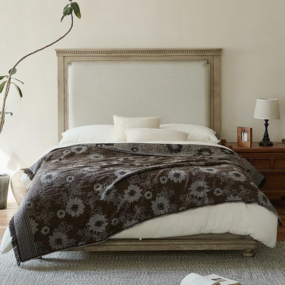 Ownkoti Vintage Sunflower Pure Cotton Tassel Blanket - image 3