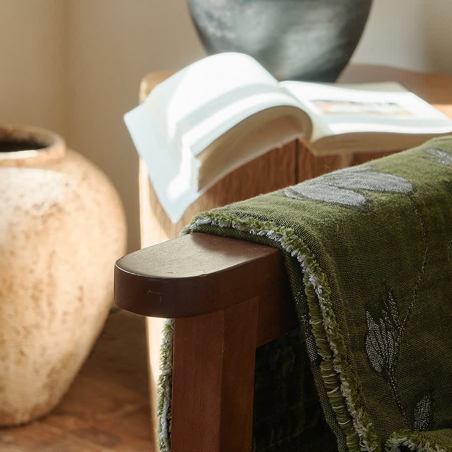 Ownkoti Elegant Floral Pure Cotton Tassel Blanket - image 4