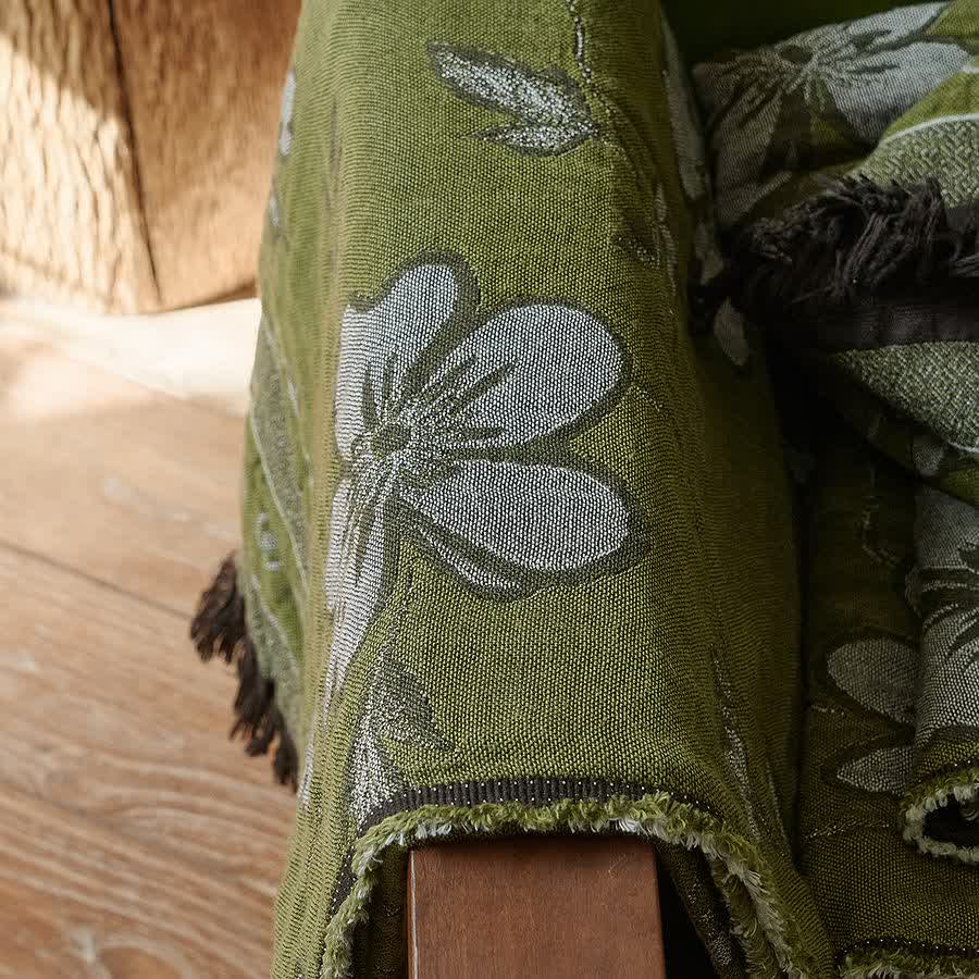 Ownkoti Elegant Floral Pure Cotton Tassel Blanket - image 6