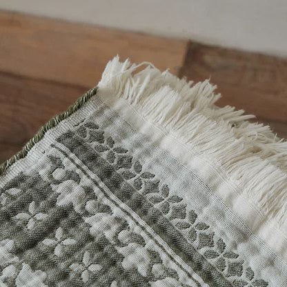 Ownkoti Daisy Pattern Cotton Tassel Blanket - image 7