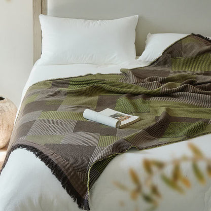 Ownkoti Subtle Striped Cotton Tassel Blanket - image 3