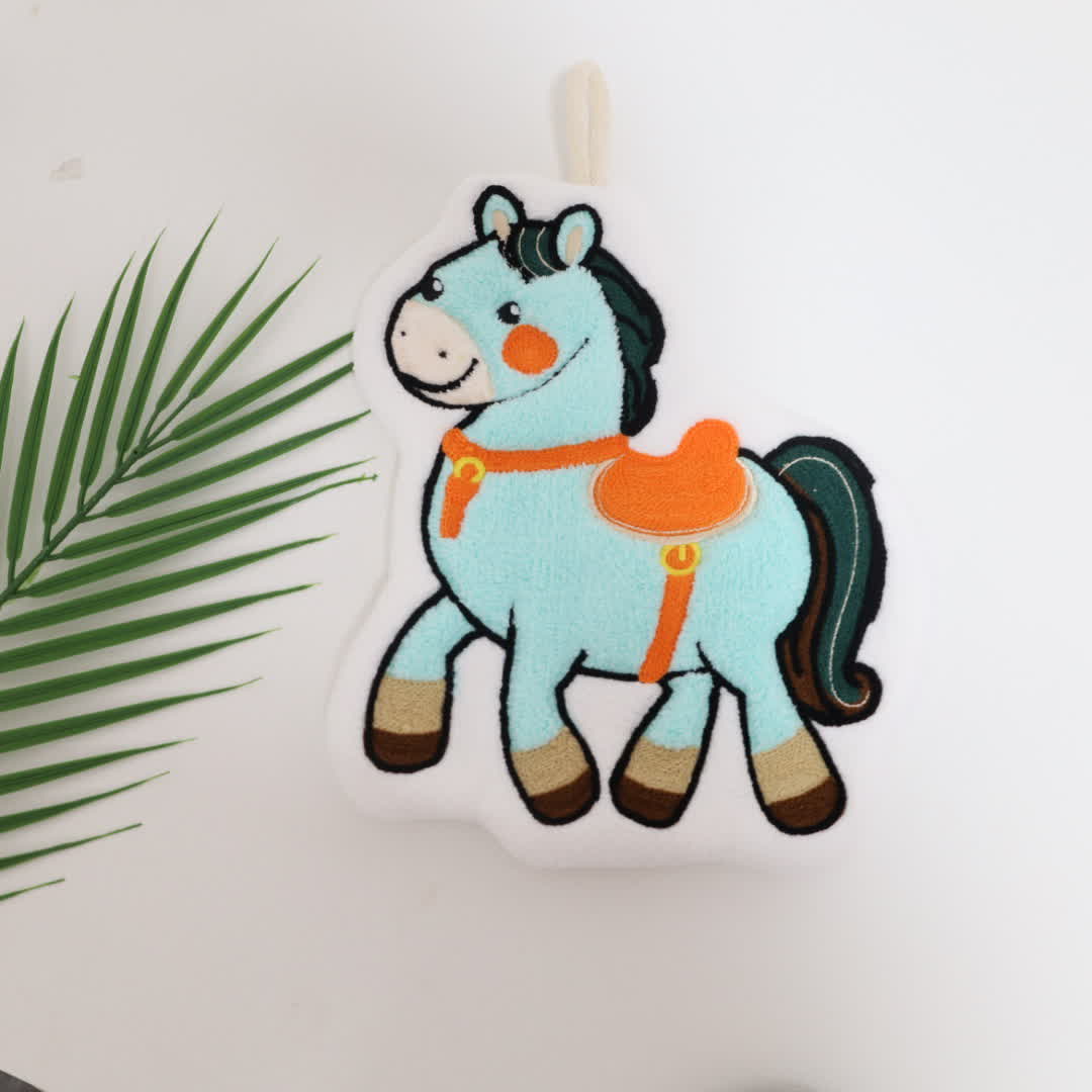 Ownkoti Cartoon Pony Hangable Bathroom Hand Towel - image 2