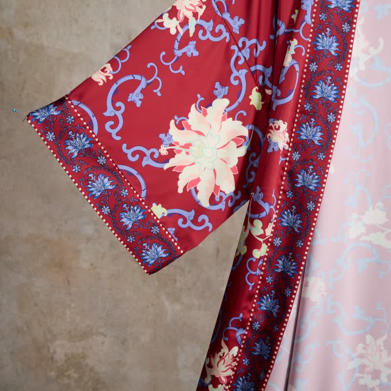 Ownkoti Retro Floral Kimono Style Bathrobe - image 9