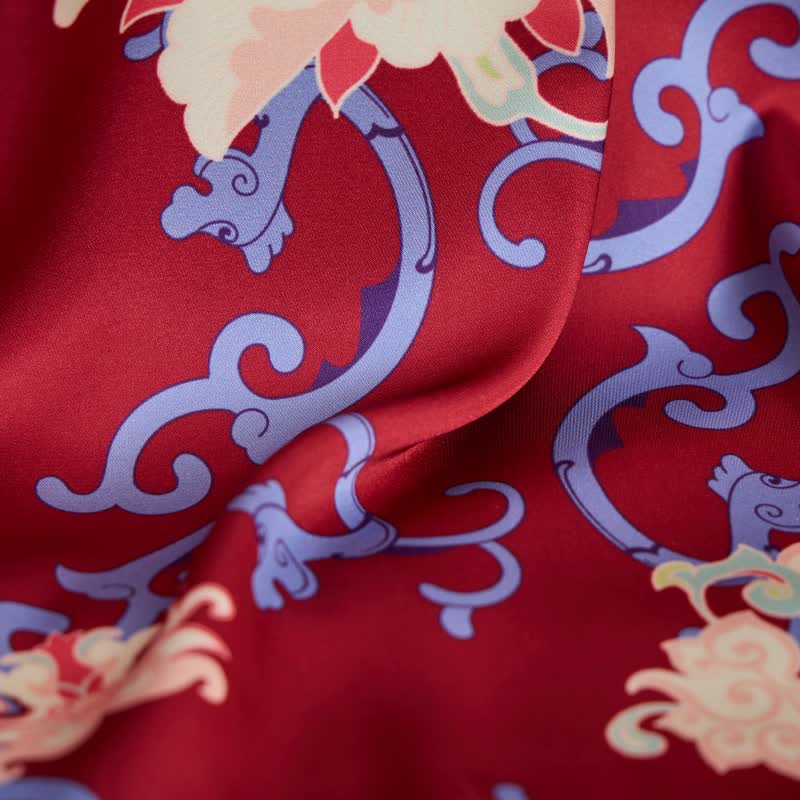 Ownkoti Retro Floral Kimono Style Bathrobe - image 8