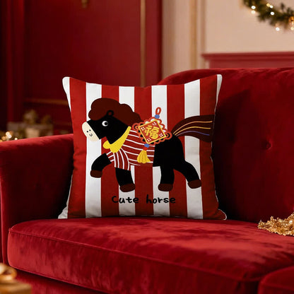 Ownkoti Cute Cartoon Pony Square Pillow Cover - image 4