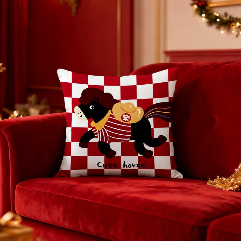 Ownkoti Cute Cartoon Pony Square Pillow Cover - image 5