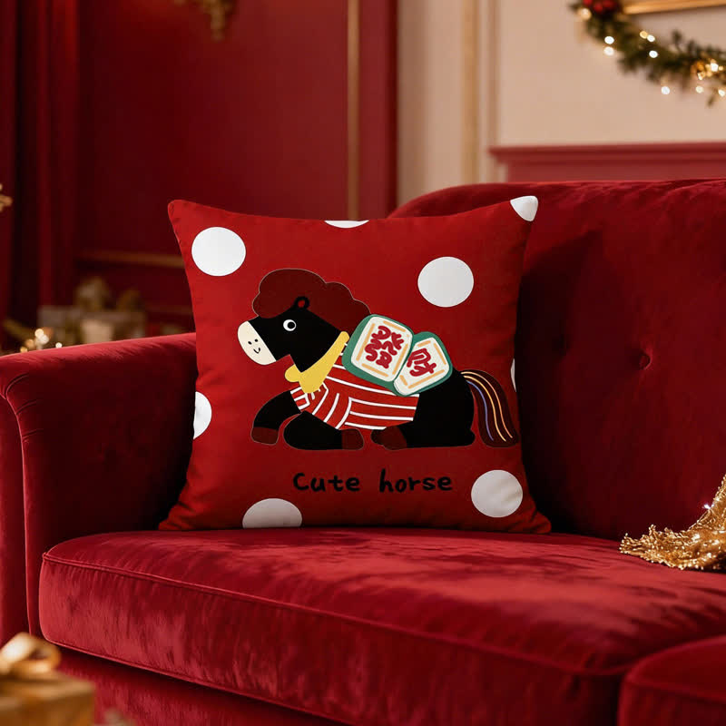 Ownkoti Cute Cartoon Pony Square Pillow Cover - image 6