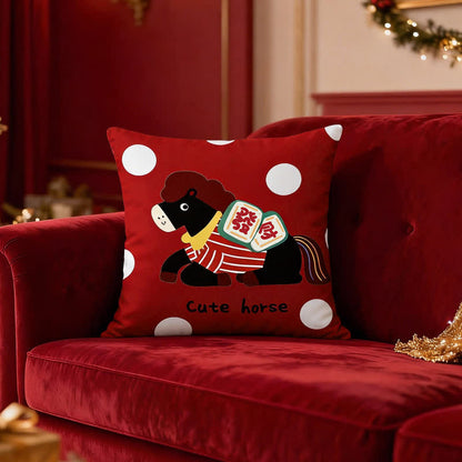 Ownkoti Cute Cartoon Pony Square Pillow Cover - image 6