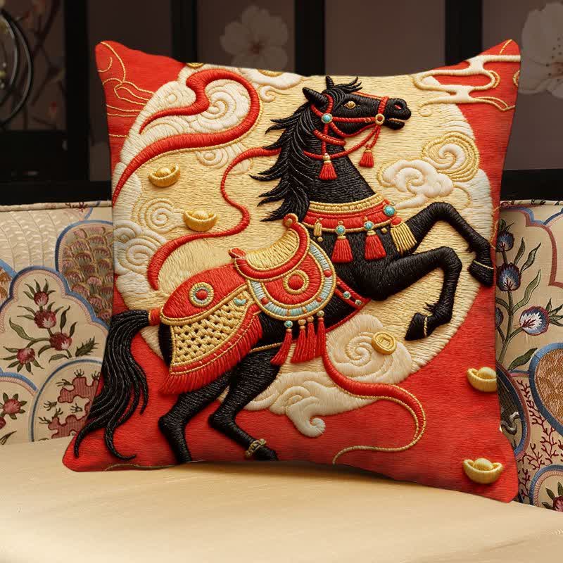 Ownkoti 3D Effect Horse Decorative Pillow Cover - image 3