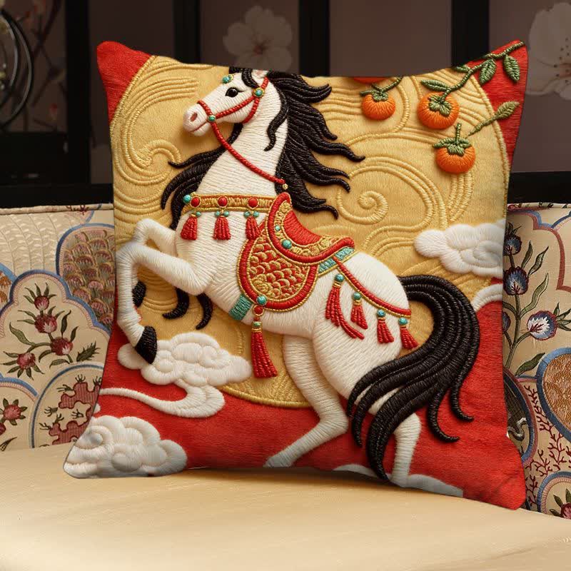 Ownkoti 3D Effect Horse Decorative Pillow Cover - image 1