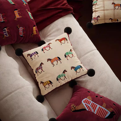 Ownkoti Horse-themed Print Square Throw Pillow Cover - image 3