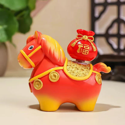 Ownkoti Adorable Pony Resin Decorative Ornament - Red - 1PC - image 12