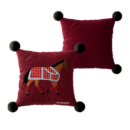 Ownkoti Horse-themed Print Square Throw Pillow Cover - 2PCS: B - 19" x 19" - image 5