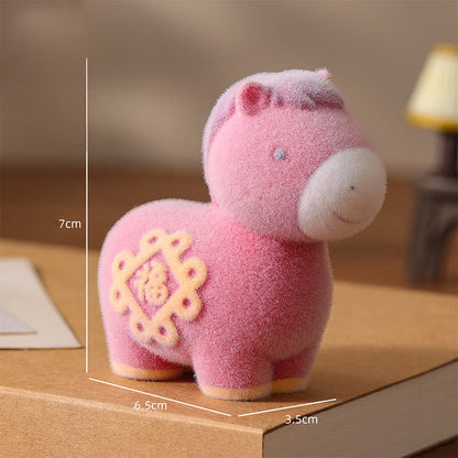 Ownkoti Flocked Pony Resin Decorative Ornament - Red - 1PC - 1.38"W x 2.56"L x 2.75"H - image 5