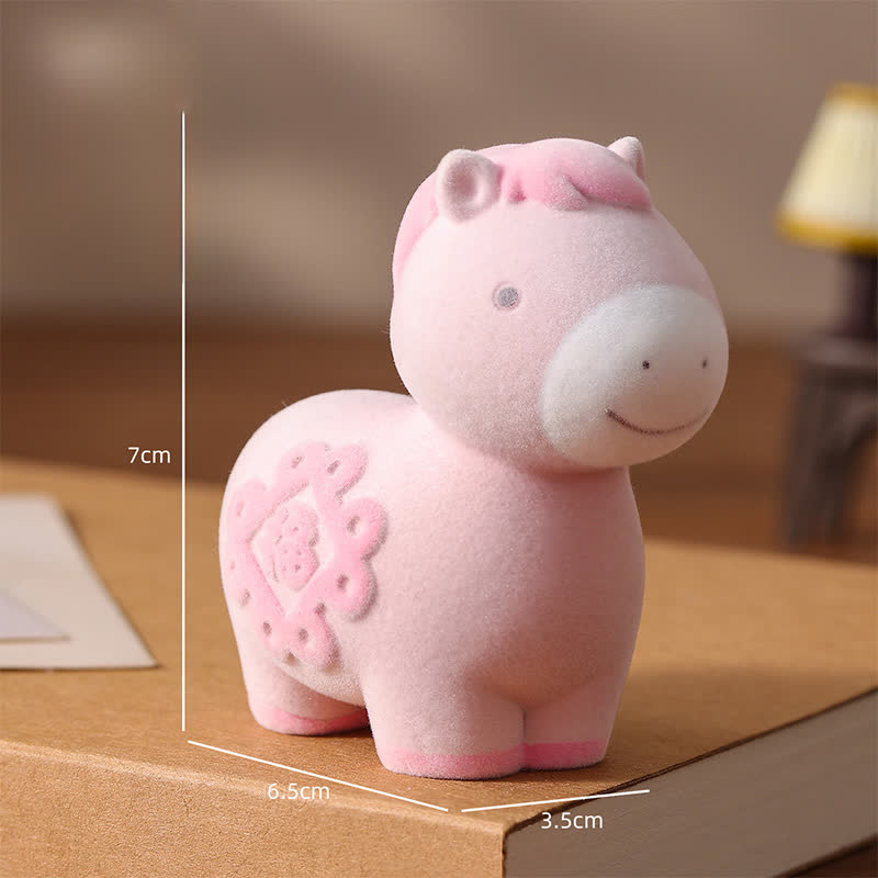 Ownkoti Flocked Pony Resin Decorative Ornament - Pink - 1PC - 1.38"W x 2.56"L x 2.75"H - image 7