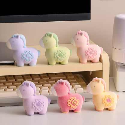 Ownkoti Flocked Pony Resin Decorative Ornament - image 1