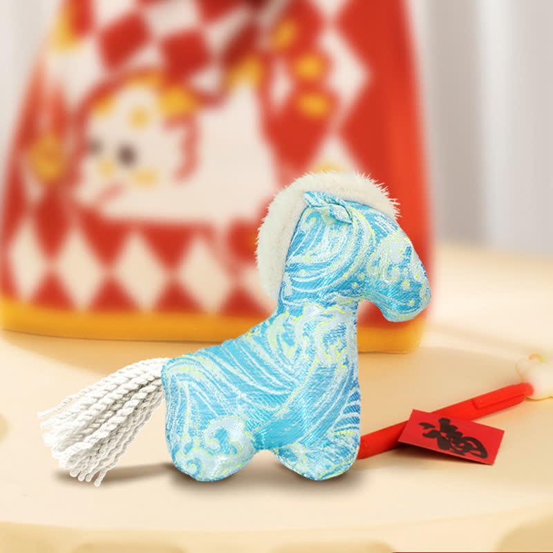 Ownkoti Retro Horse Zodiac Mascot Decor - Blue - 2PCS - 2.16"W x 4.92"L x 5.51"H - image 5