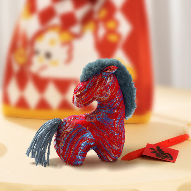 Ownkoti Retro Horse Zodiac Mascot Decor - Red - 2PCS - 2.16"W x 4.92"L x 5.51"H - image 4