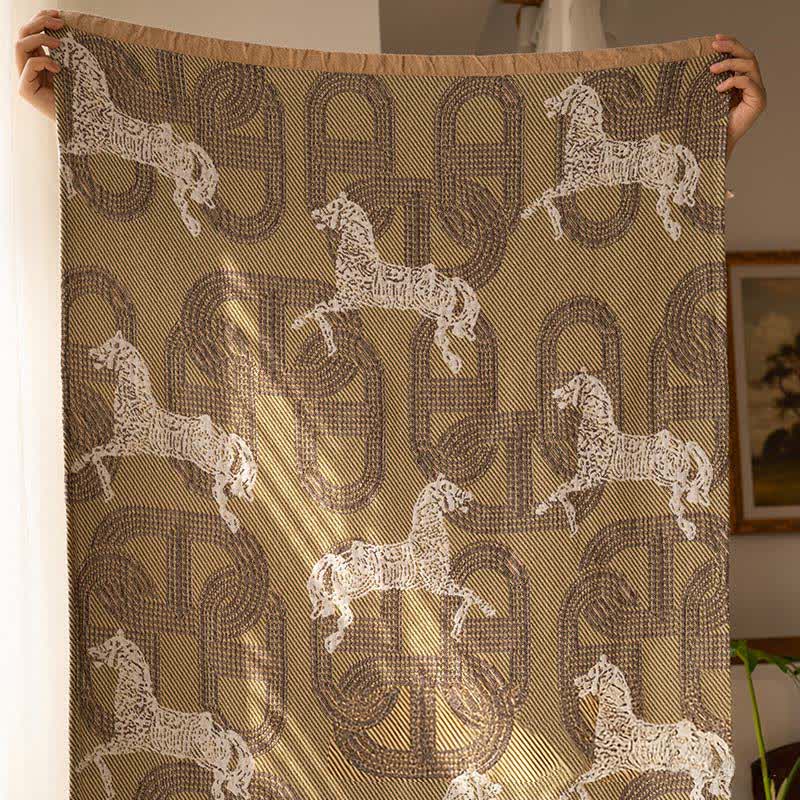 Ownkoti Horse & Geometric Pattern Cotton Bath Towel - image 6