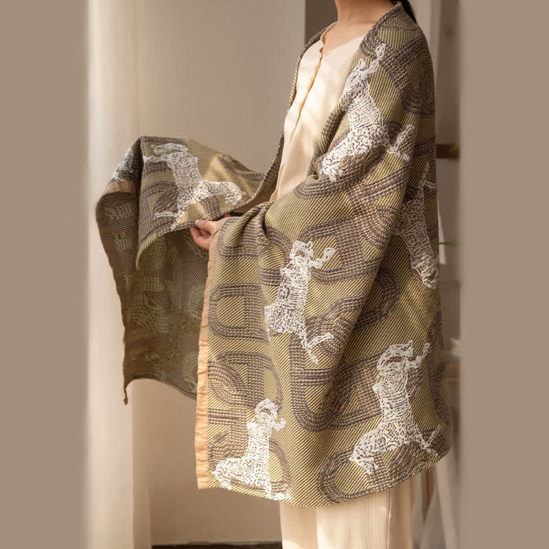 Ownkoti Horse & Geometric Pattern Cotton Bath Towel - image 1