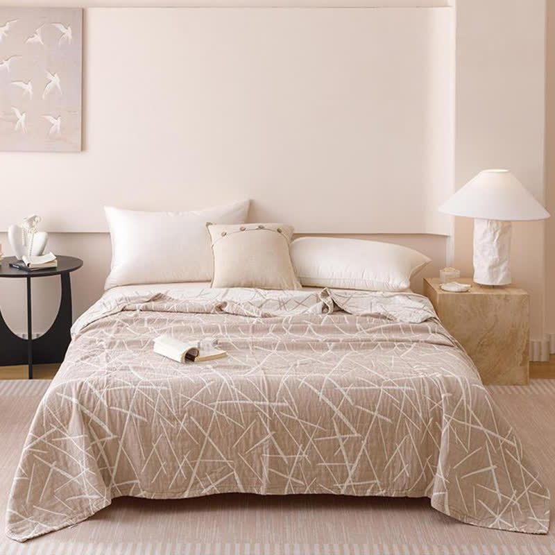 Ownkoti Modern Geometric Jacquard Cotton Gauze Quilt - image 6