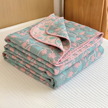 Ownkoti Elegant Botanical Jacquard Cotton Gauze Quilt - image 5