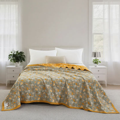 Ownkoti Ginkgo Biloba Organic Cotton Quilt - Light Grey - Quilt - Cal King - image 66