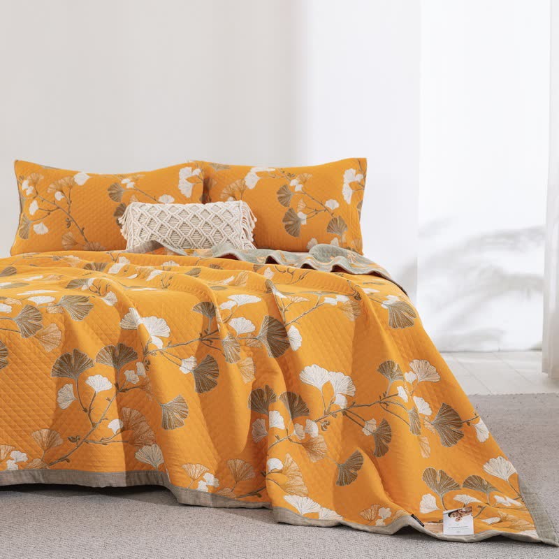 Ownkoti Ginkgo Leaf Organic Cotton Reversible Quilt - image 53