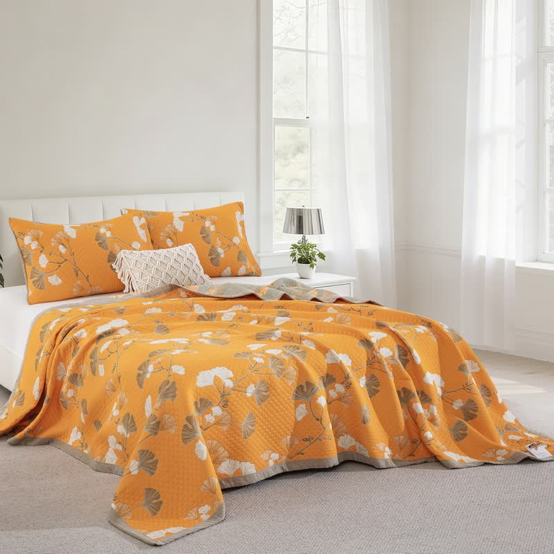 Ownkoti Ginkgo Leaf Organic Cotton Reversible Quilt - image 54